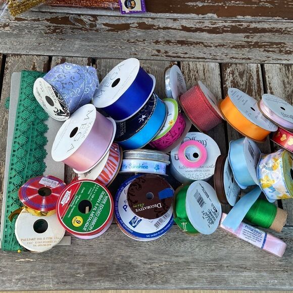 Craft ribbons various colors sizes 24 pieces bundle - Picture 1 of 6